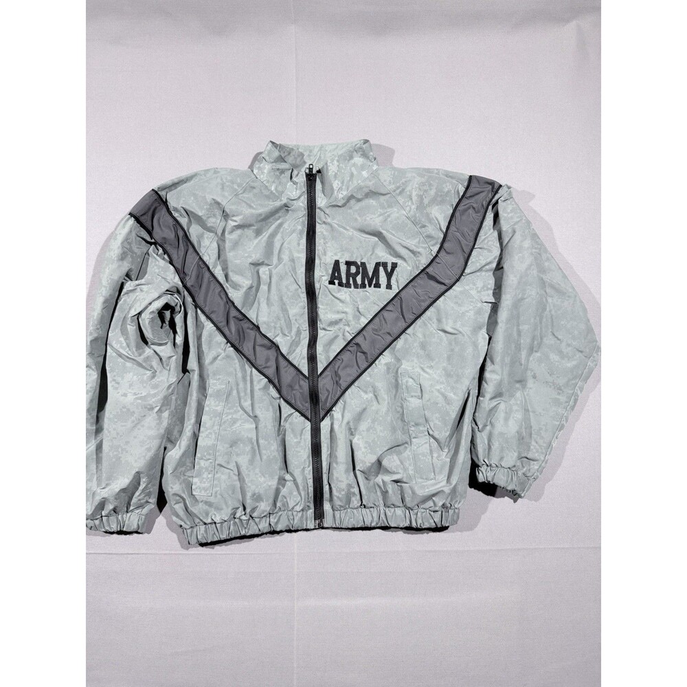 US Army IPFU PT Jacket Medium Regular Windbreaker Mesh Lined "ARMY" Logo